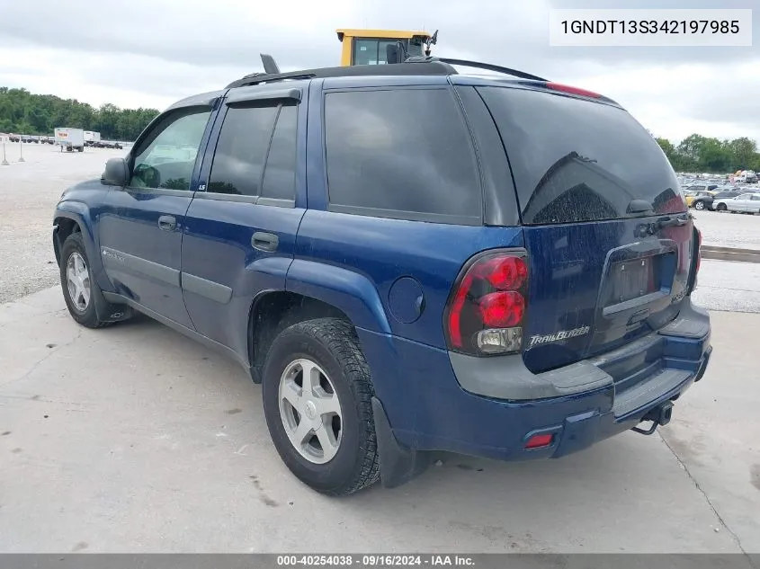 2004 Chevrolet Trailblazer Ls VIN: 1GNDT13S342197985 Lot: 40254038