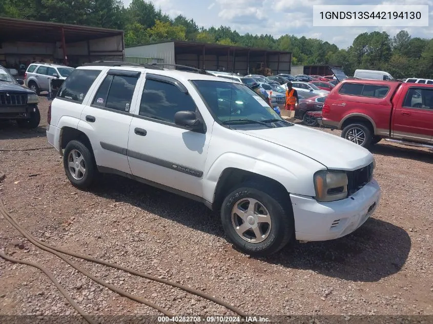 2004 Chevrolet Trailblazer Ls VIN: 1GNDS13S442194130 Lot: 40282708