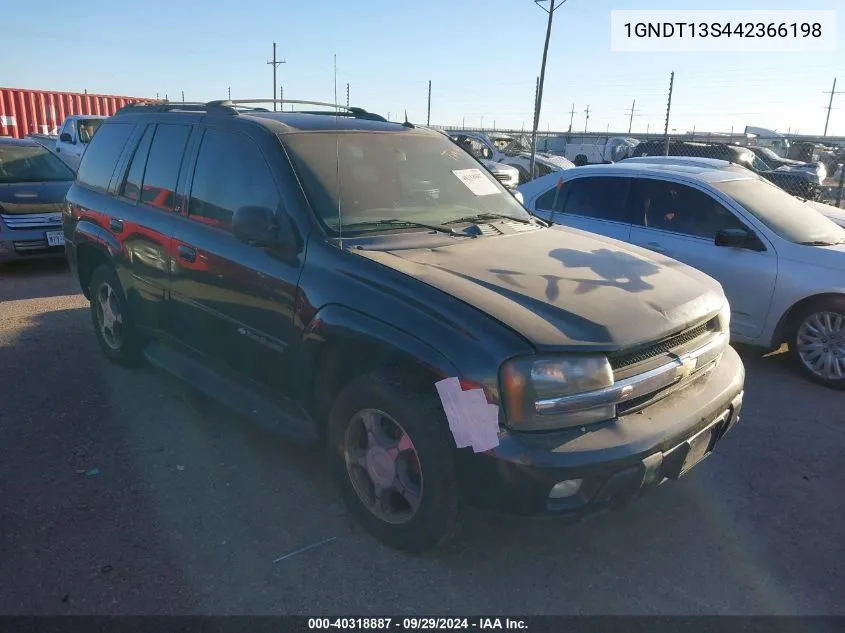 2004 Chevrolet Trailblazer Lt VIN: 1GNDT13S442366198 Lot: 40318887