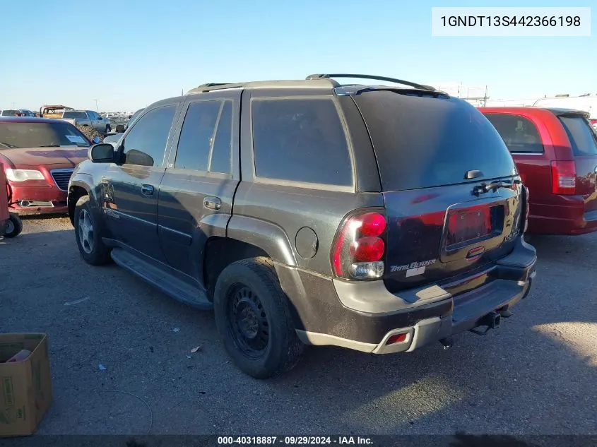 2004 Chevrolet Trailblazer Lt VIN: 1GNDT13S442366198 Lot: 40318887