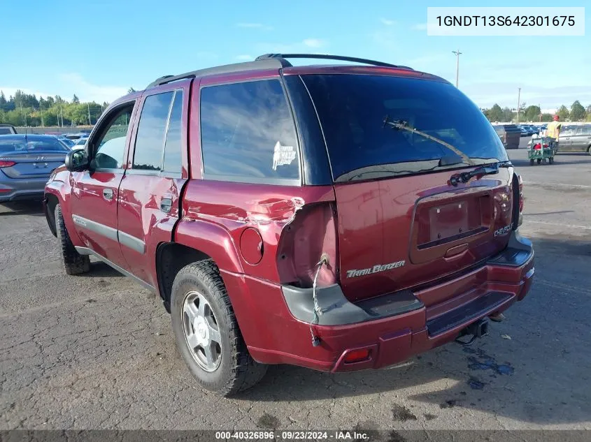 2004 Chevrolet Trailblazer Ls VIN: 1GNDT13S642301675 Lot: 40326896