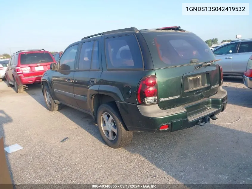 2004 Chevrolet Trailblazer Ls VIN: 1GNDS13S042419532 Lot: 40340655