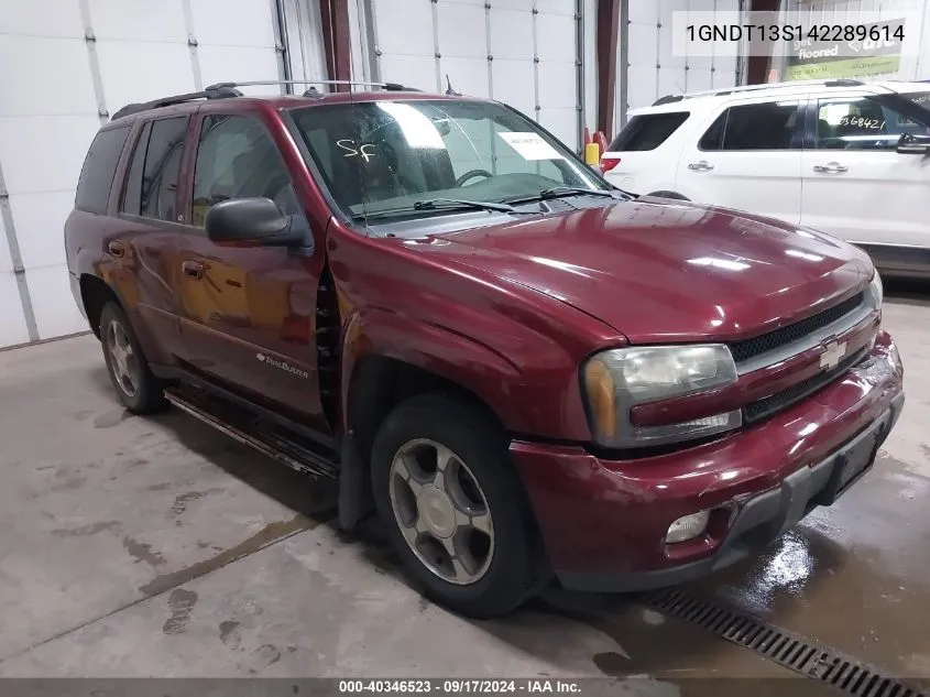 2004 Chevrolet Trailblazer Lt VIN: 1GNDT13S142289614 Lot: 40346523