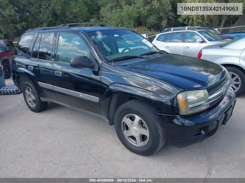 2004 Chevrolet Trailblazer Ls VIN: 1GNDS13SX42149063 Lot: 40386069