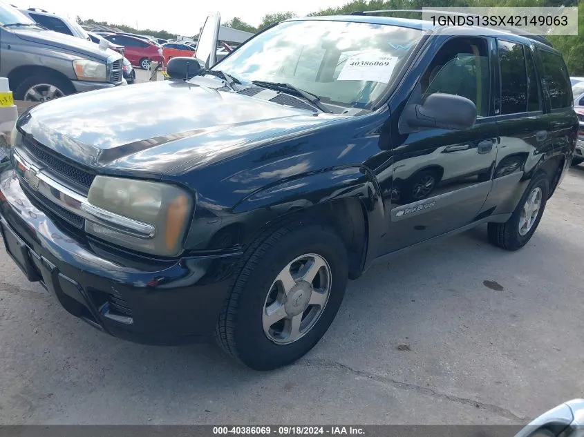 2004 Chevrolet Trailblazer Ls VIN: 1GNDS13SX42149063 Lot: 40386069