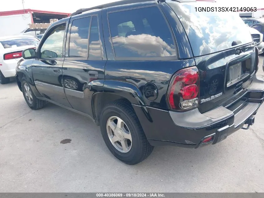 2004 Chevrolet Trailblazer Ls VIN: 1GNDS13SX42149063 Lot: 40386069