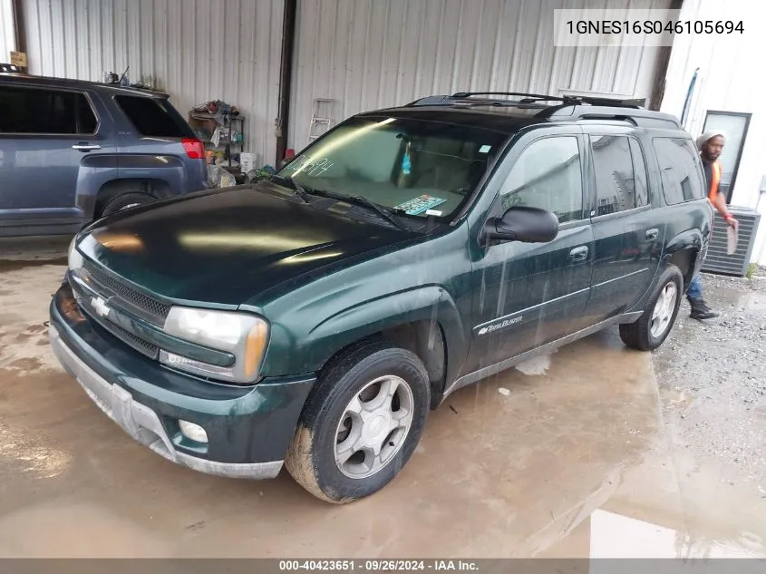 2004 Chevrolet Trailblazer Ext Lt VIN: 1GNES16S046105694 Lot: 40423651