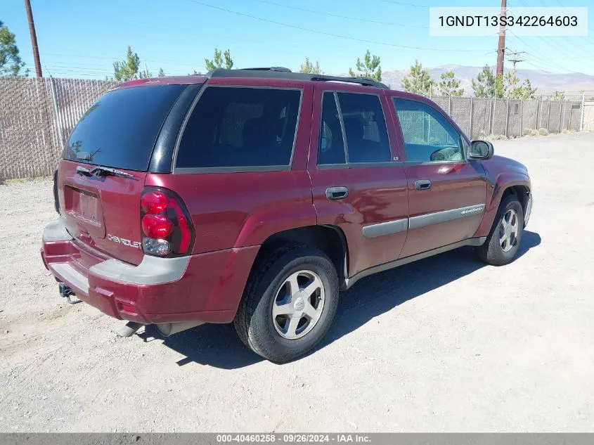 2004 Chevrolet Trailblazer Ls VIN: 1GNDT13S342264603 Lot: 40460258