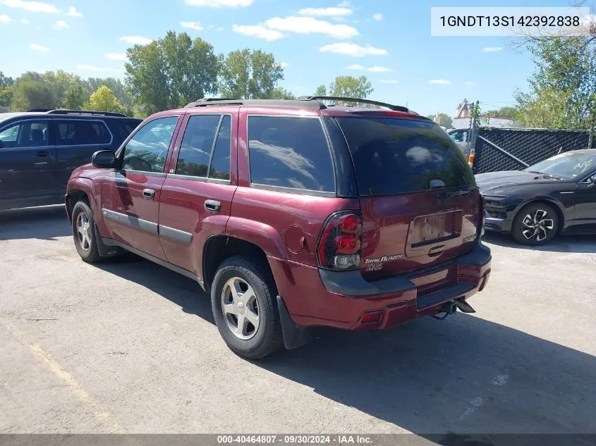 1GNDT13S142392838 2004 Chevrolet Trailblazer Ls