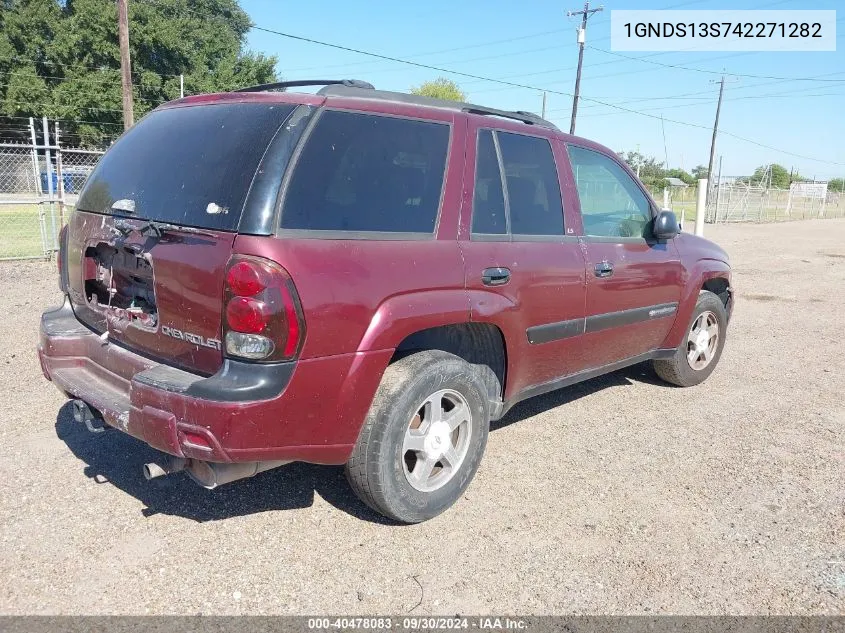 1GNDS13S742271282 2004 Chevrolet Trailblazer Ls