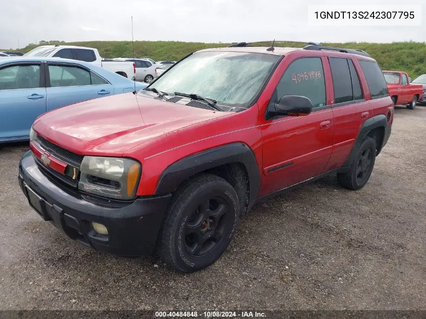 2004 Chevrolet Trailblazer Lt VIN: 1GNDT13S242307795 Lot: 40484848