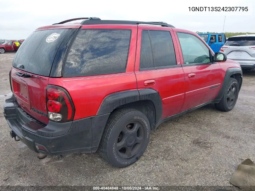 2004 Chevrolet Trailblazer Lt VIN: 1GNDT13S242307795 Lot: 40484848