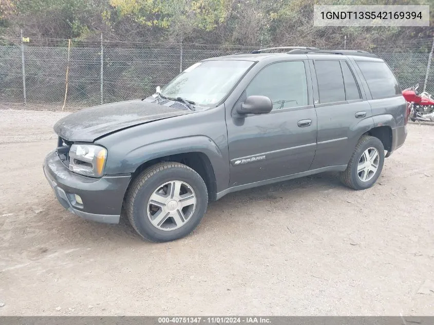 2004 Chevrolet Trailblazer Lt VIN: 1GNDT13S542169394 Lot: 40751347