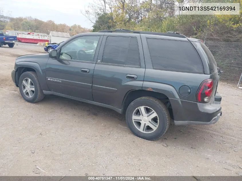 2004 Chevrolet Trailblazer Lt VIN: 1GNDT13S542169394 Lot: 40751347