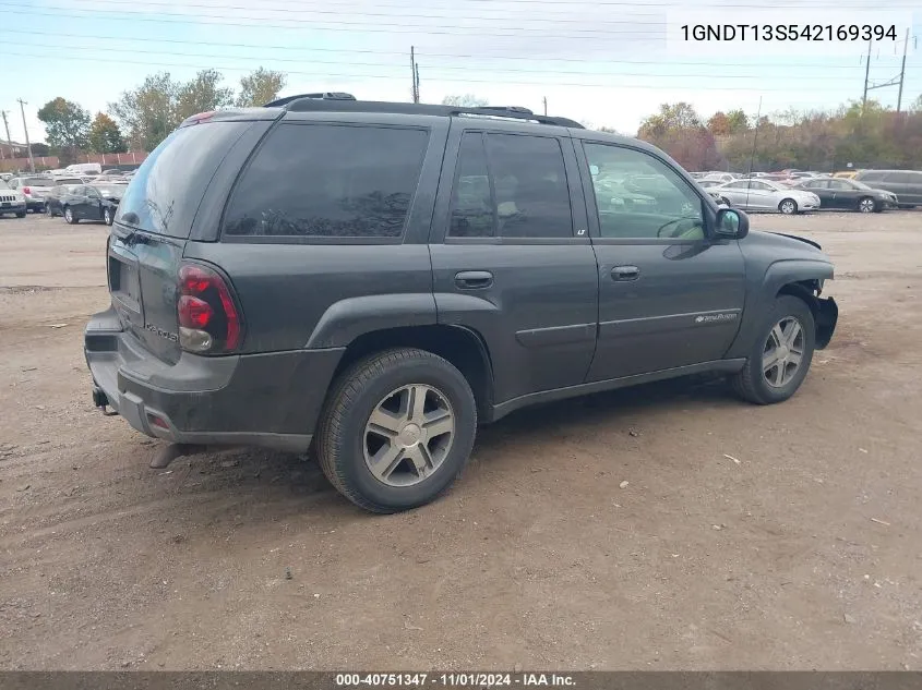 2004 Chevrolet Trailblazer Lt VIN: 1GNDT13S542169394 Lot: 40751347