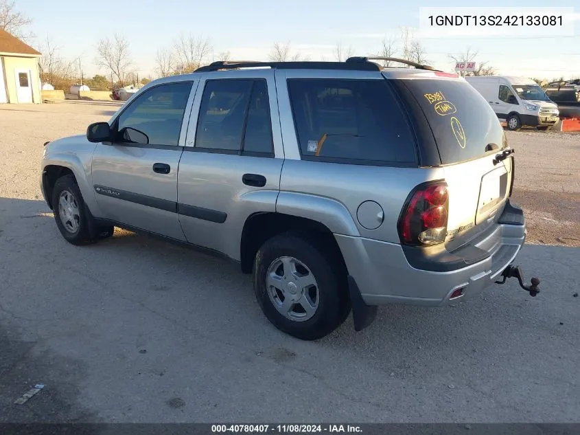 2004 Chevrolet Trailblazer Ls VIN: 1GNDT13S242133081 Lot: 40780407