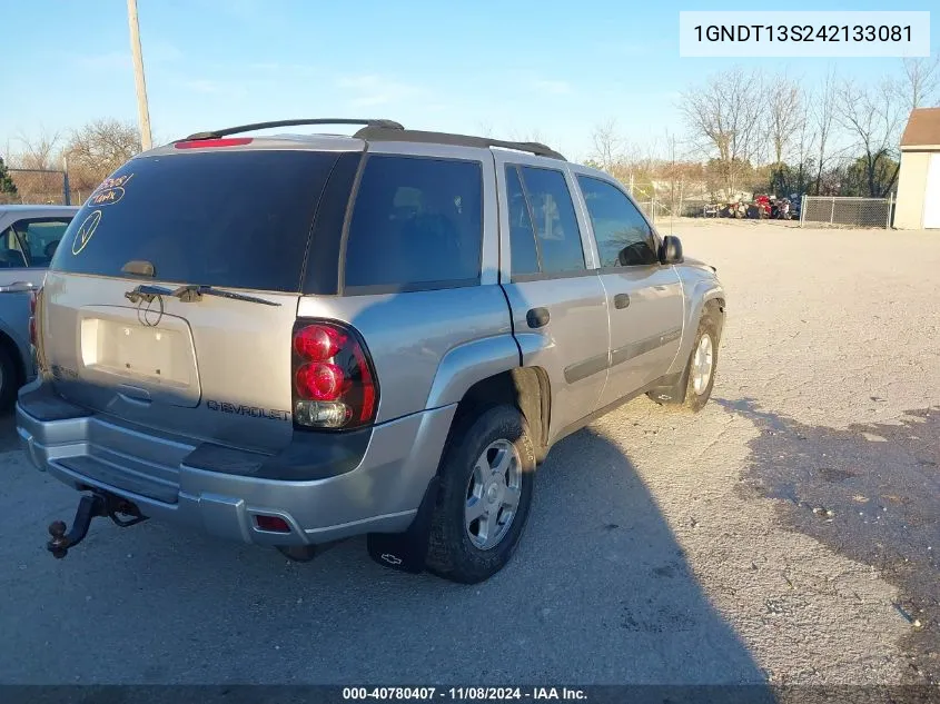 2004 Chevrolet Trailblazer Ls VIN: 1GNDT13S242133081 Lot: 40780407