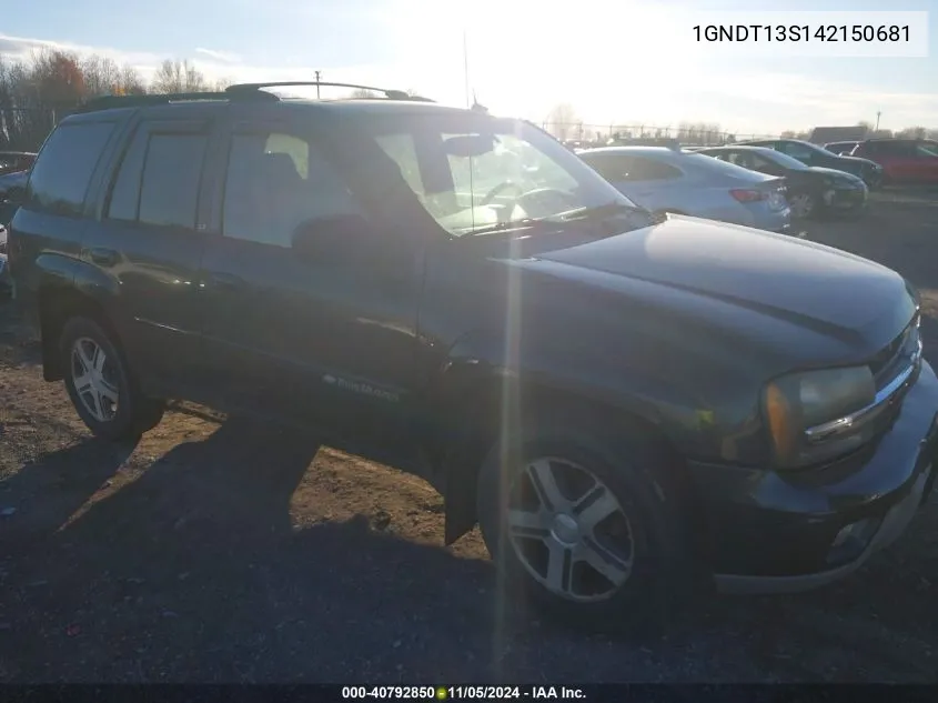 2004 Chevrolet Trailblazer Lt VIN: 1GNDT13S142150681 Lot: 40792850