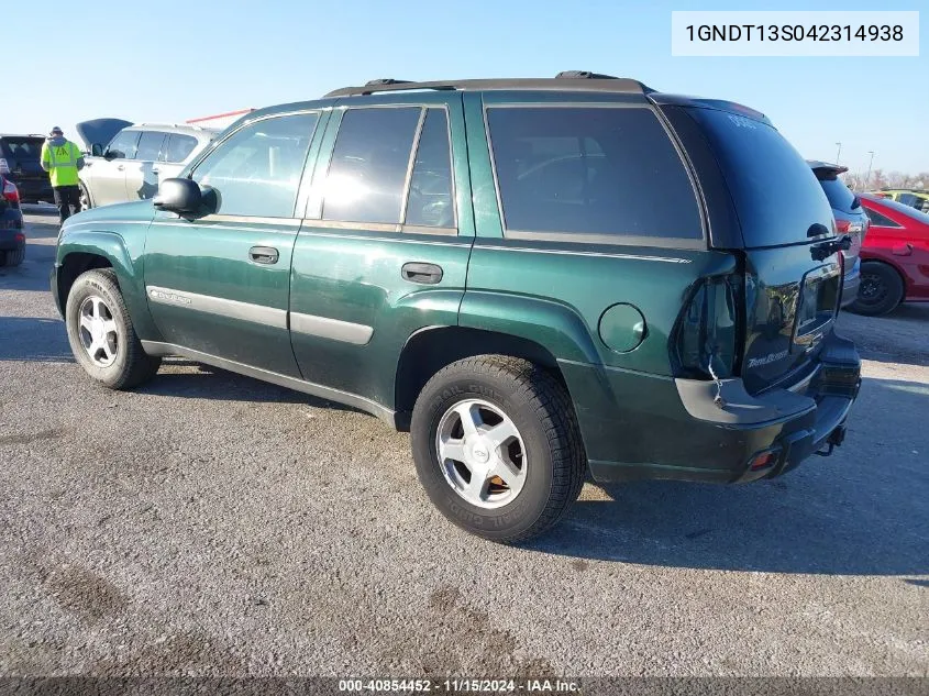 2004 Chevrolet Trailblazer Ls VIN: 1GNDT13S042314938 Lot: 40854452