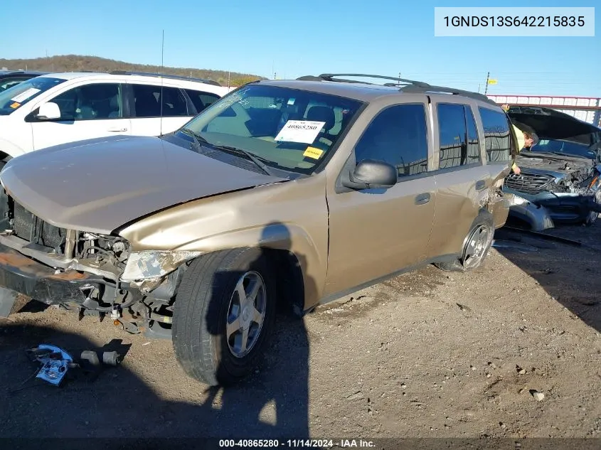 2004 Chevrolet Trailblazer Ls VIN: 1GNDS13S642215835 Lot: 40865280