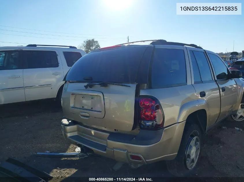 2004 Chevrolet Trailblazer Ls VIN: 1GNDS13S642215835 Lot: 40865280