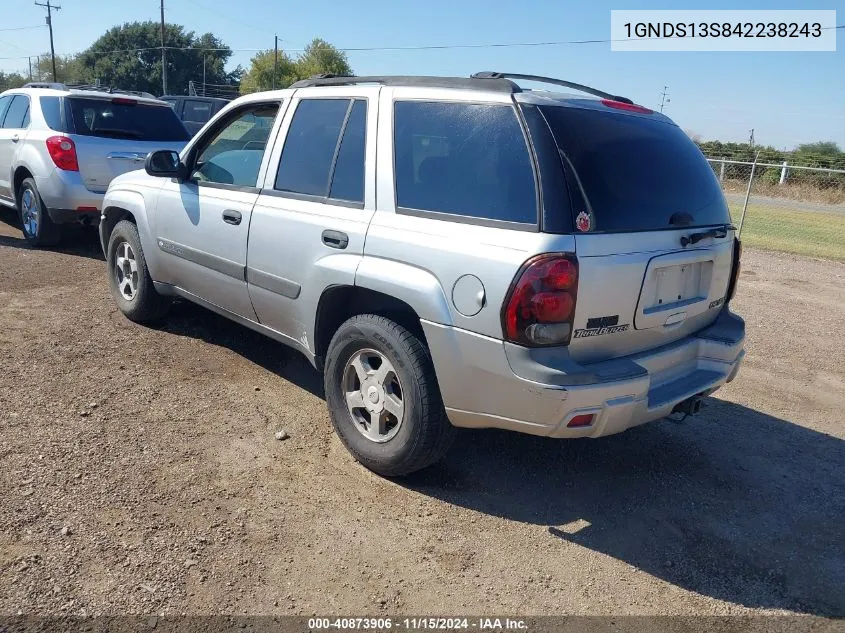 2004 Chevrolet Trailblazer Ls VIN: 1GNDS13S842238243 Lot: 40873906