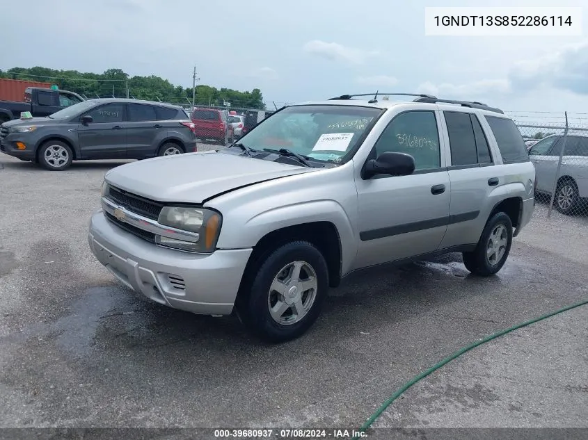 2005 Chevrolet Trailblazer Ls VIN: 1GNDT13S852286114 Lot: 39680937