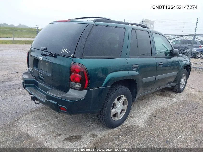 2005 Chevrolet Trailblazer Ls VIN: 1GNDT13S452147274 Lot: 40340895