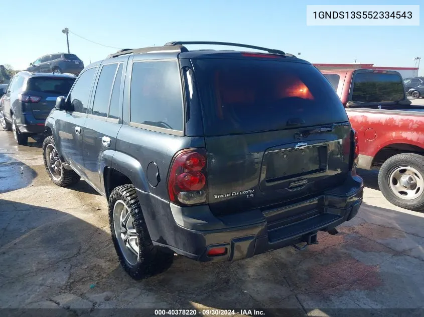 2005 Chevrolet Trailblazer Ls VIN: 1GNDS13S552334543 Lot: 40378220