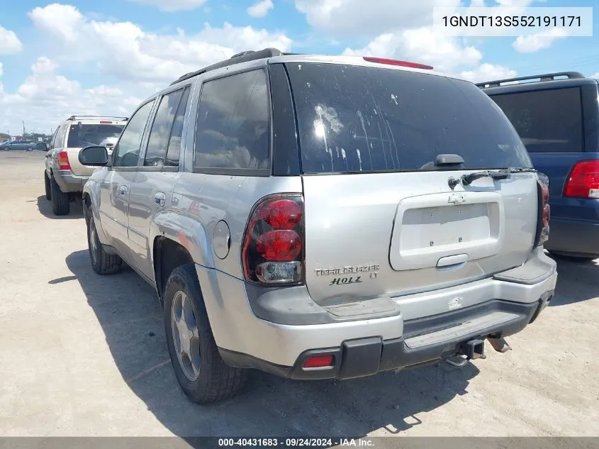 2005 Chevrolet Trailblazer Lt VIN: 1GNDT13S552191171 Lot: 40431683