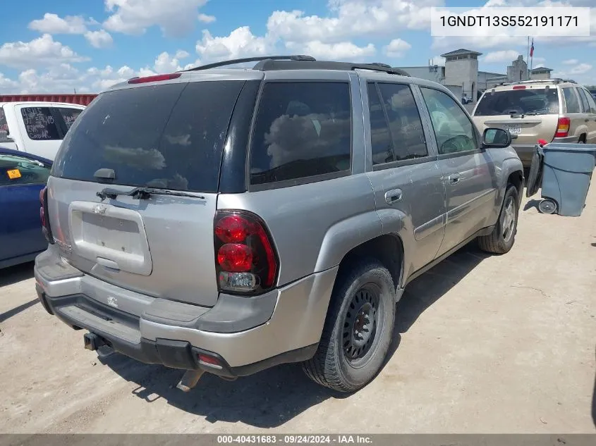 2005 Chevrolet Trailblazer Lt VIN: 1GNDT13S552191171 Lot: 40431683