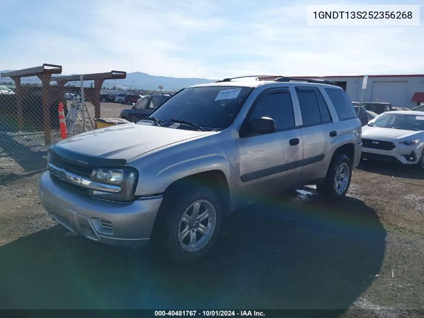 2005 Chevrolet Trailblazer Ls VIN: 1GNDT13S252356268 Lot: 40481767