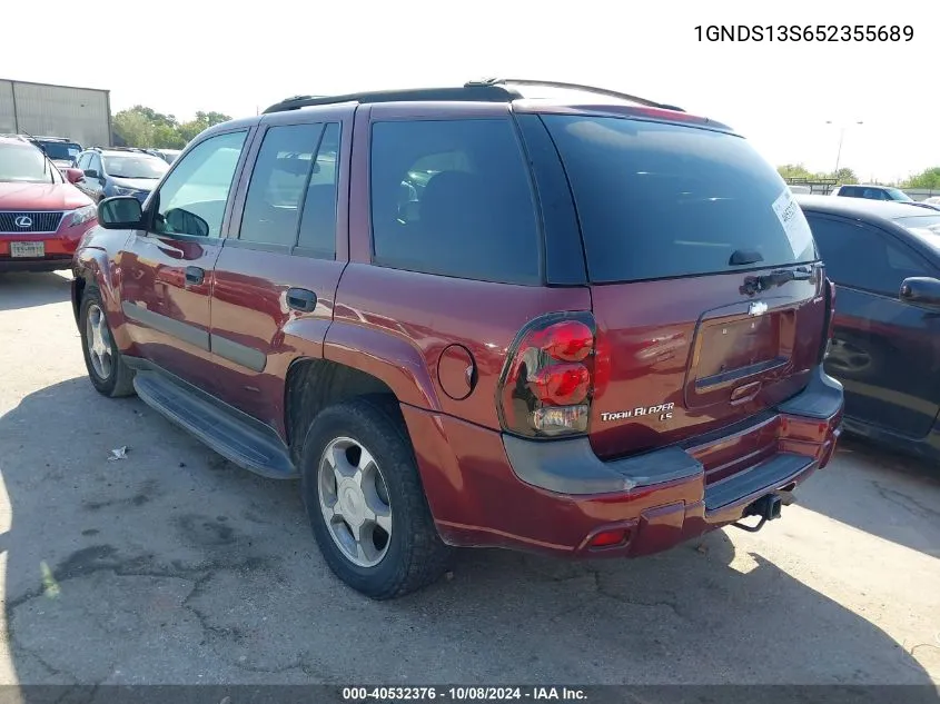 2005 Chevrolet Trailblazer Ls VIN: 1GNDS13S652355689 Lot: 40532376