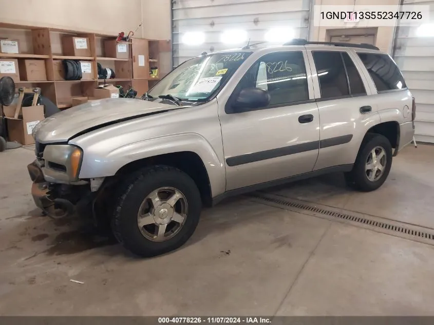 1GNDT13S552347726 2005 Chevrolet Trailblazer Ls