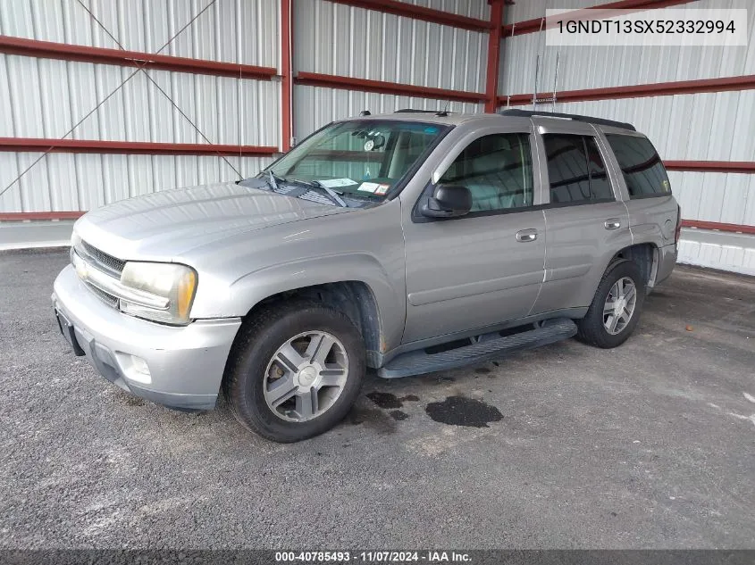 2005 Chevrolet Trailblazer Lt VIN: 1GNDT13SX52332994 Lot: 40785493