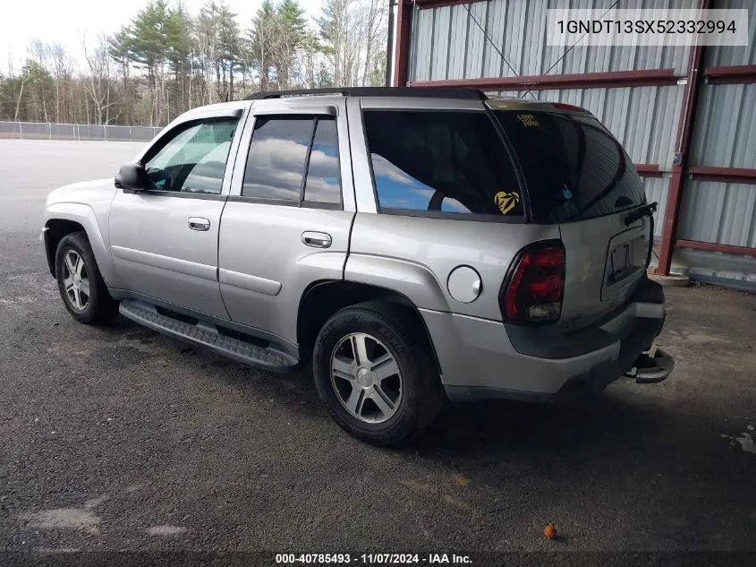 2005 Chevrolet Trailblazer Lt VIN: 1GNDT13SX52332994 Lot: 40785493