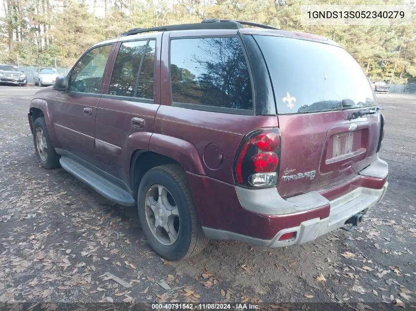 2005 Chevrolet Trailblazer Lt VIN: 1GNDS13S052340279 Lot: 40791542