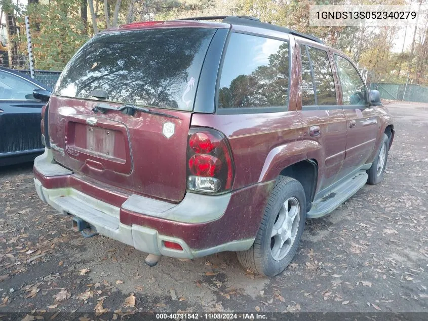 2005 Chevrolet Trailblazer Lt VIN: 1GNDS13S052340279 Lot: 40791542