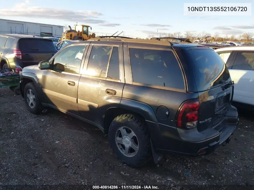 2005 Chevrolet Trailblazer Ls VIN: 1GNDT13S552106720 Lot: 40814286