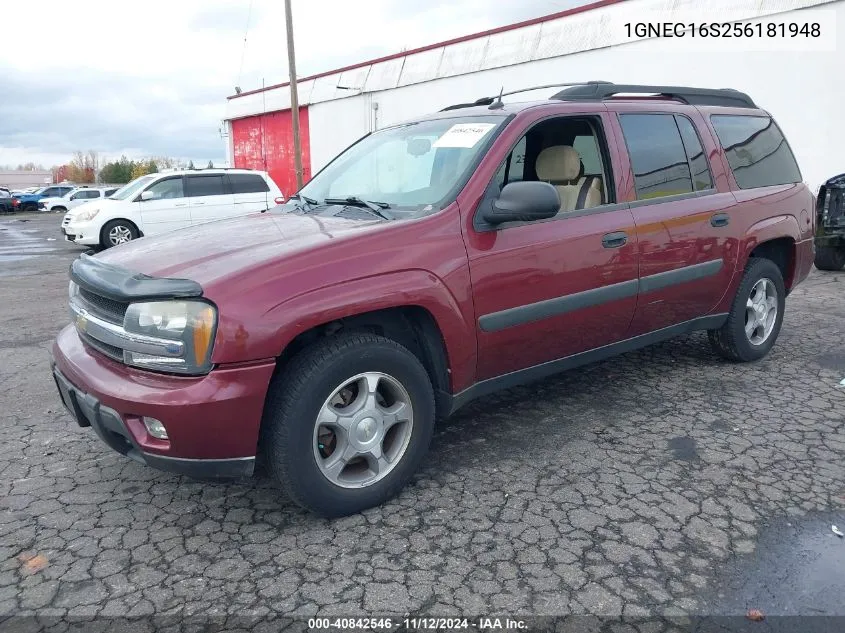 2005 Chevrolet Trailblazer VIN: 1GNEC16S256181948 Lot: 40842546