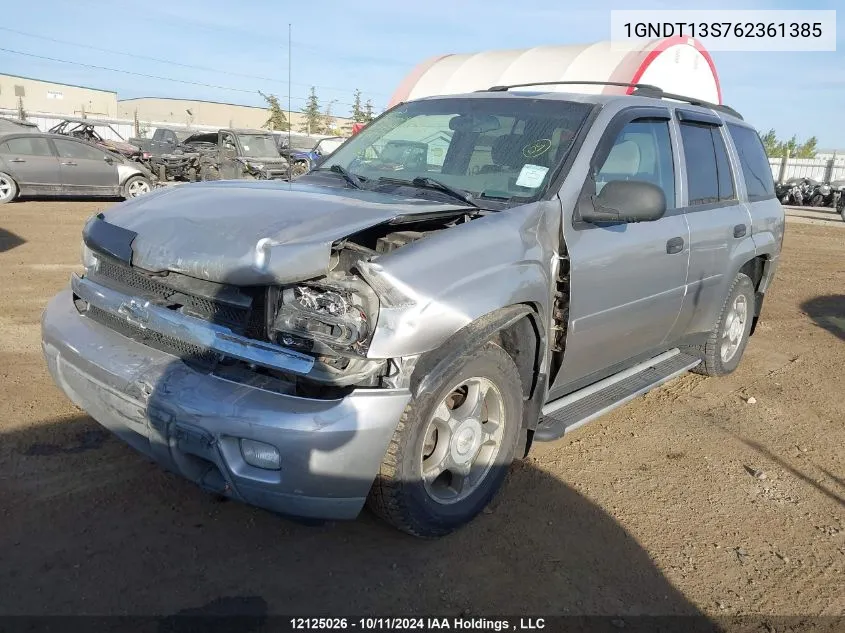 2006 Chevrolet Trailblazer Ls VIN: 1GNDT13S762361385 Lot: 12125026