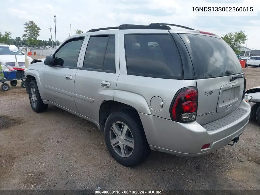 2006 Chevrolet Trailblazer Lt VIN: 1GNDS13S062360615 Lot: 40089118