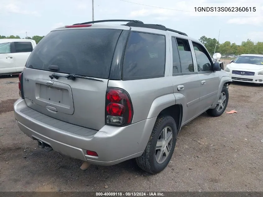 2006 Chevrolet Trailblazer Lt VIN: 1GNDS13S062360615 Lot: 40089118