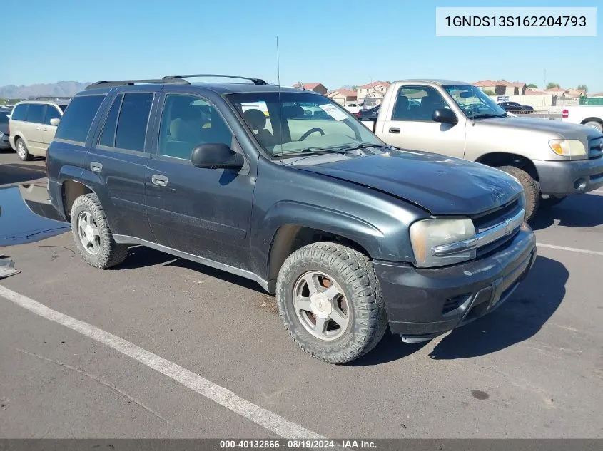 2006 Chevrolet Trailblazer Ls VIN: 1GNDS13S162204793 Lot: 40132866