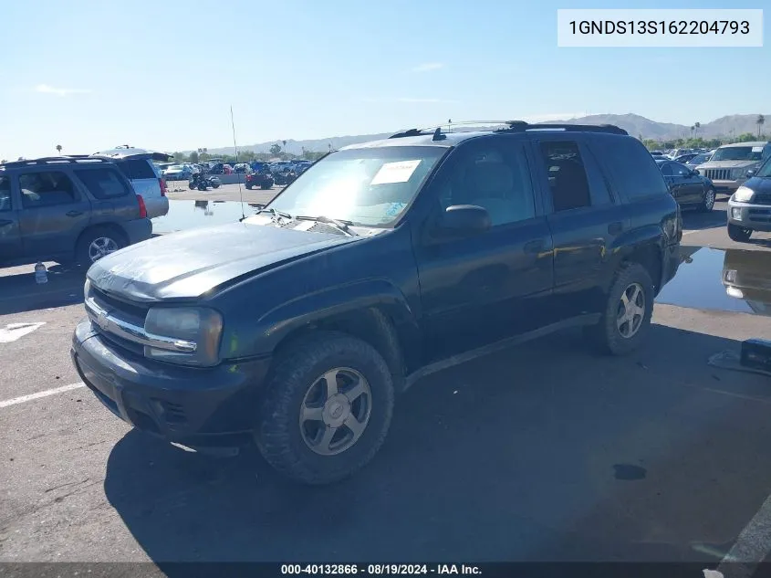 2006 Chevrolet Trailblazer Ls VIN: 1GNDS13S162204793 Lot: 40132866