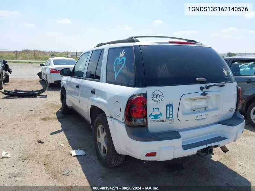 2006 Chevrolet Trailblazer Ls VIN: 1GNDS13S162140576 Lot: 40194271