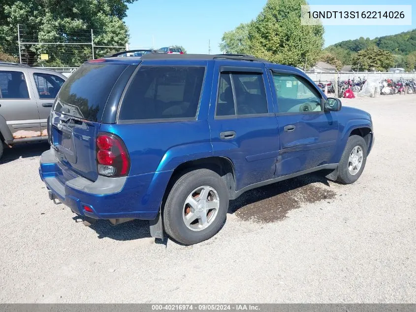 1GNDT13S162214026 2006 Chevrolet Trailblazer Ls