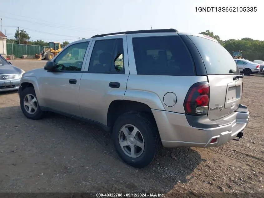 2006 Chevrolet Trailblazer Ls VIN: 1GNDT13S662105335 Lot: 40322788