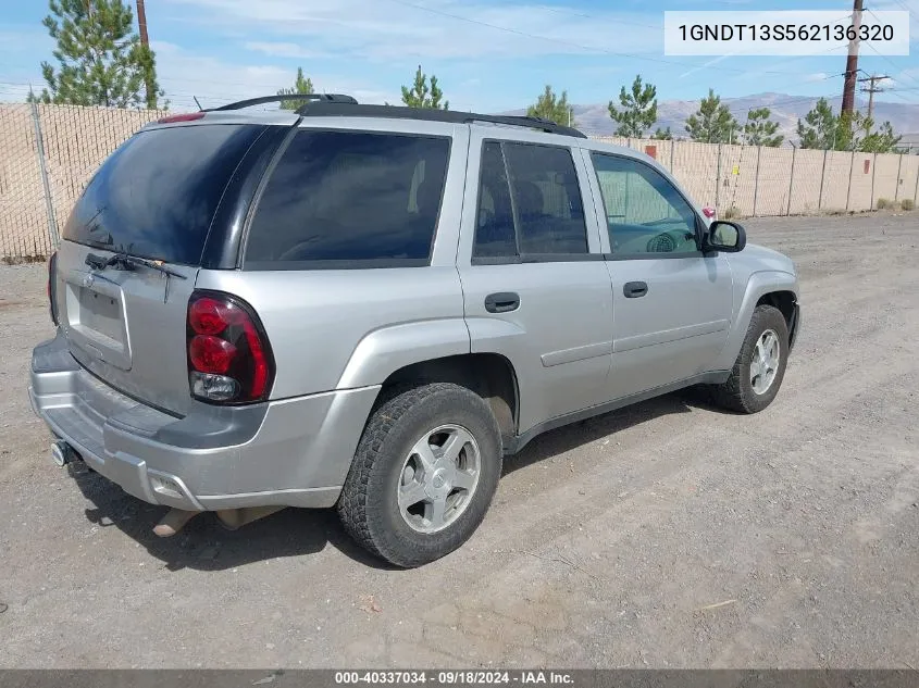 2006 Chevrolet Trailblazer Ls VIN: 1GNDT13S562136320 Lot: 40337034