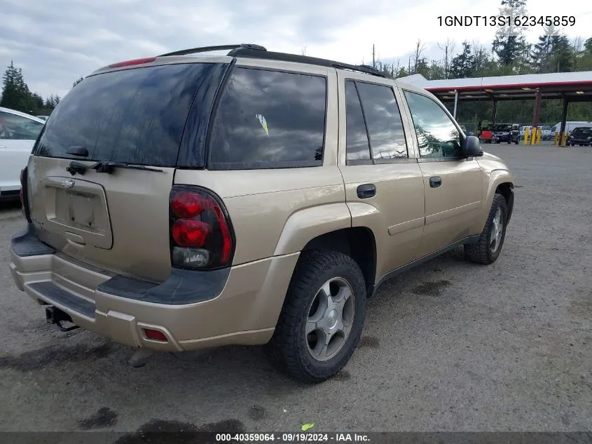 2006 Chevrolet Trailblazer Ls VIN: 1GNDT13S162345859 Lot: 40359064